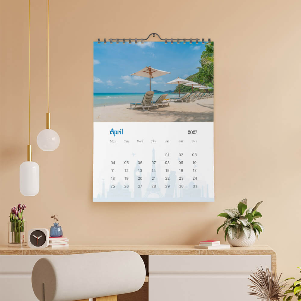 Vægkalender med topophæng 4