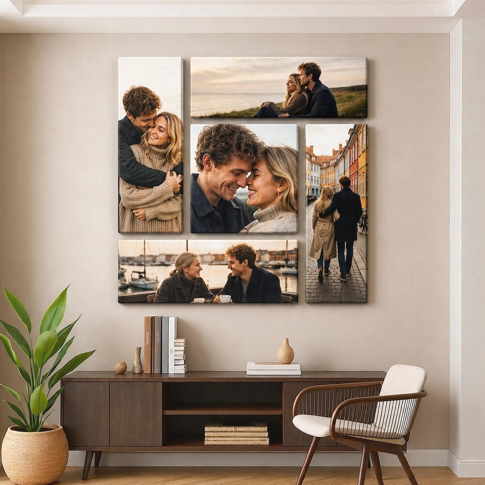 Eksklusivt Canvasprint - Væg Collage (flere billeder, der på væggen danner en collage) 4